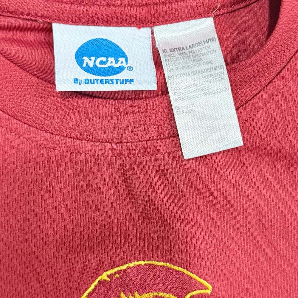 USC Trojans NCAA Outerstuff Boys XL 14/16 Red Mesh Performance T-Shirt - Picture 2 of 5